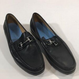 Men’s Peter Millar Black Leather Rubber/Lug Sole Loafers w/Silver Bit Size 11.5M